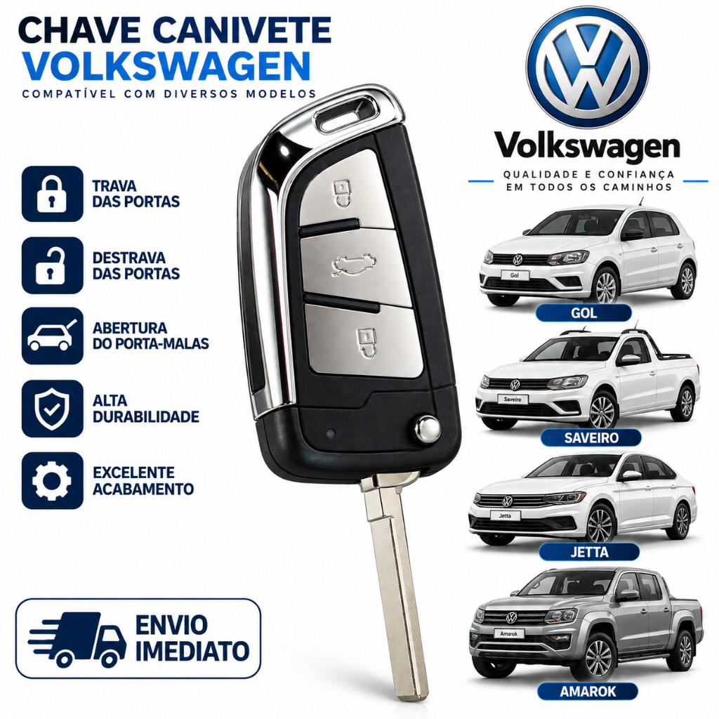 Carcaça Adaptação Canivete Gol Jetta Amarok Saveiro Fox Voyage Up Bora Polo Passat