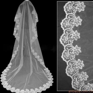 Véu de igreja feminino longo renda única camada leve respirável capa antiderrapante toalha de cabelo