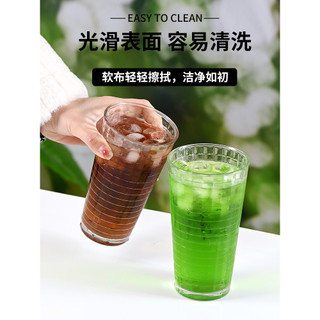 Copo de Cola de suco de bebida resistente a choques 500ml transparente empilhável PC acrílico plástico restaurante copo 