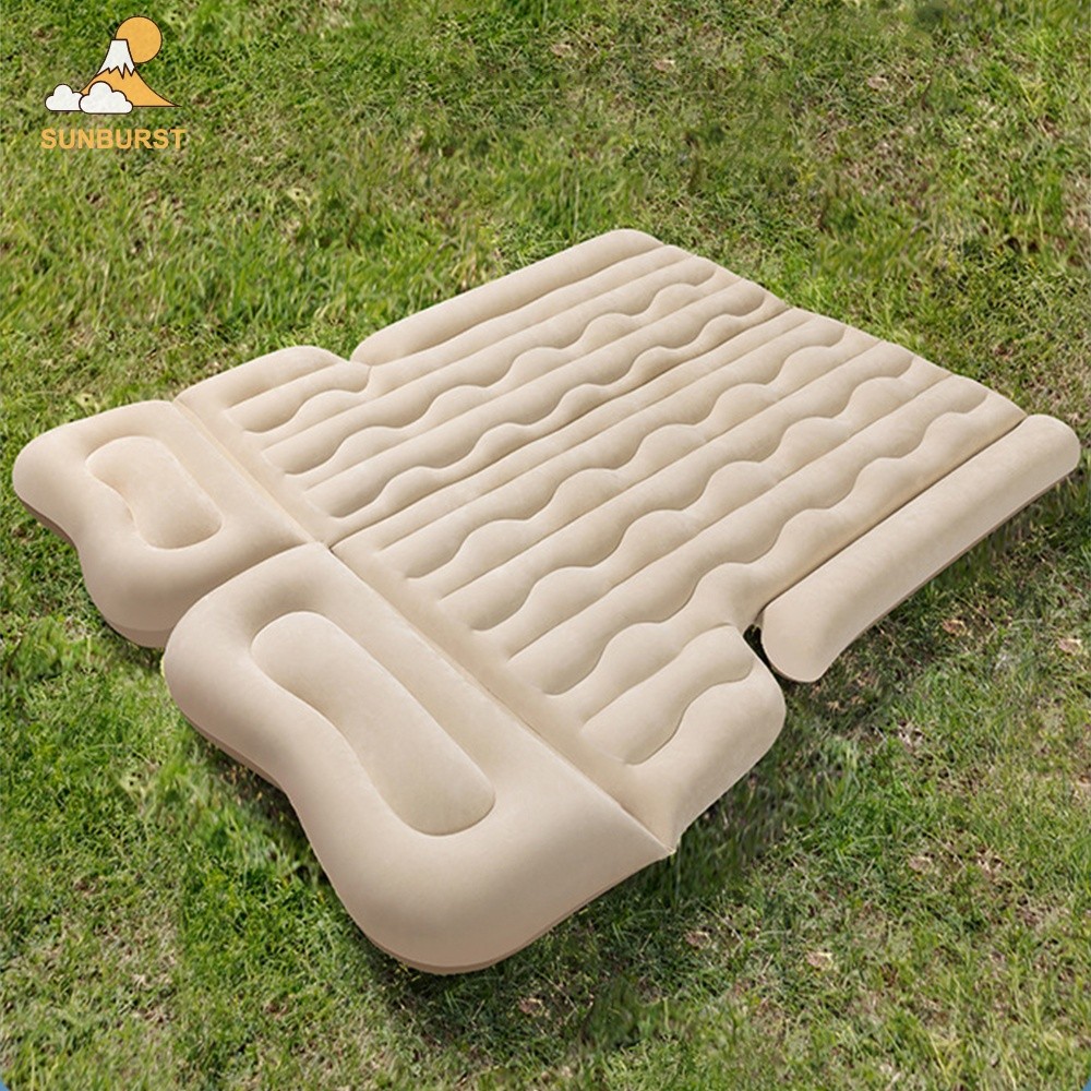 [Sunburst1 . br] Colchão De Ar Para Carro SUV Almofada Dupla Inflável Bomba De Acampamento Em PVC Flocado À Prova D'água