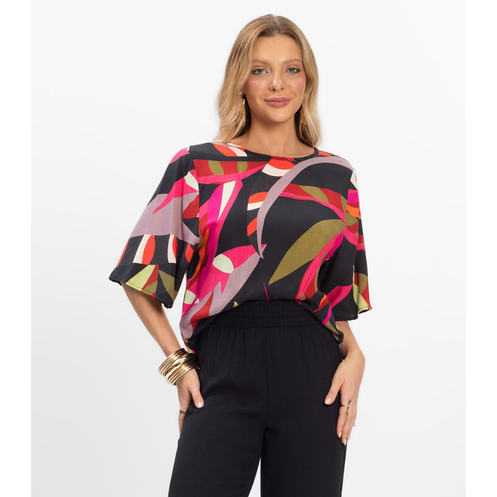 Blusa Feminina Viscose Khyara Rovitex Preto