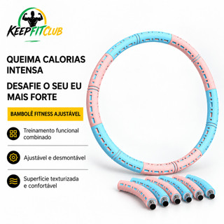 Bambolê Fitness 94cm Peso Ajustável Desmontável Massageador