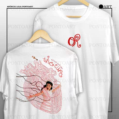 Camiseta Cantora Olivia Rodrigo The Cure Camisa Frente E Verso 100% Algodão