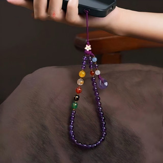 Corrente para celular nove roxo fora do fogo cinco vias deus da riqueza corrente para celular cordão de pulso pingente e