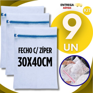 Conjunto Sacos Para Maquina De Lavar Roupas 30x40 Grande Resistente Proteção Tecido Delicados Roupas Íntimas Com Zíper