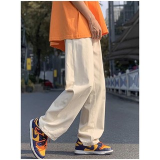 Europeu americano High street calças masculinas outono tendência All-Match solto em linha reta calças casuais Retro stre