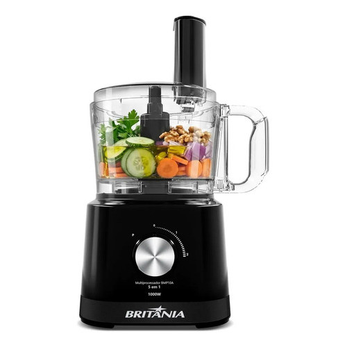 Multiprocessador 5 em 1 1000W Preto BMP10A Britânia 2 Velocidades Pulsar 2,2L Liquidificador — imagem 2 de 2