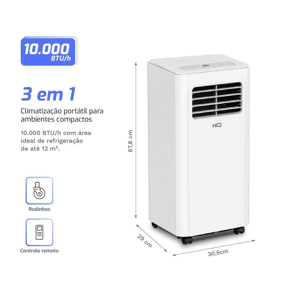 Ar Condicionado Portátil HQ 10.000 BTU/h Frio Monofásico Branco HQ-AP10KJ · foto 2