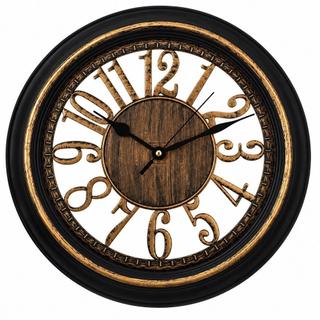 Relógio De Parede 40cm Retrô Estilo Madeira Analógico Sweep Silencioso Vintage Decorativo Sala Escritório