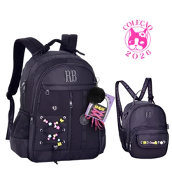 Kit Mochila de Costas com par de cadarços e Lancheira Rebecca Bonbon Beaded Fun