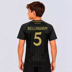 Camisa Real Madrid Lenda Infantil Preta 5 Bellingham