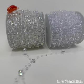 3mm Gypsophila linha de pesca transparente imitação pérola corrente DIY medusa lâmpada Material decoração buquê nupcial 
