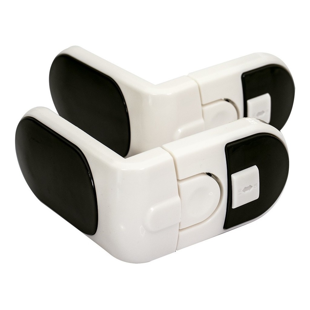 Imagem Trava de Segurança para Gavetas e Armários com Adesivo Resistente (Kit 2 Unidades)