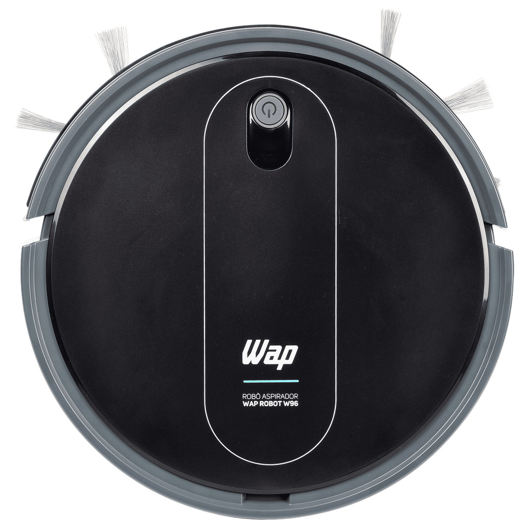 Robô Aspirador de Pó Wap Robot W96 – Varre, Aspira e Passa Pano, Autonomia até 2h, Antiqueda, Bivolt, Cinza