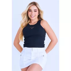 Regata Feminina Com Logo Metalizado Planet Girls Preto