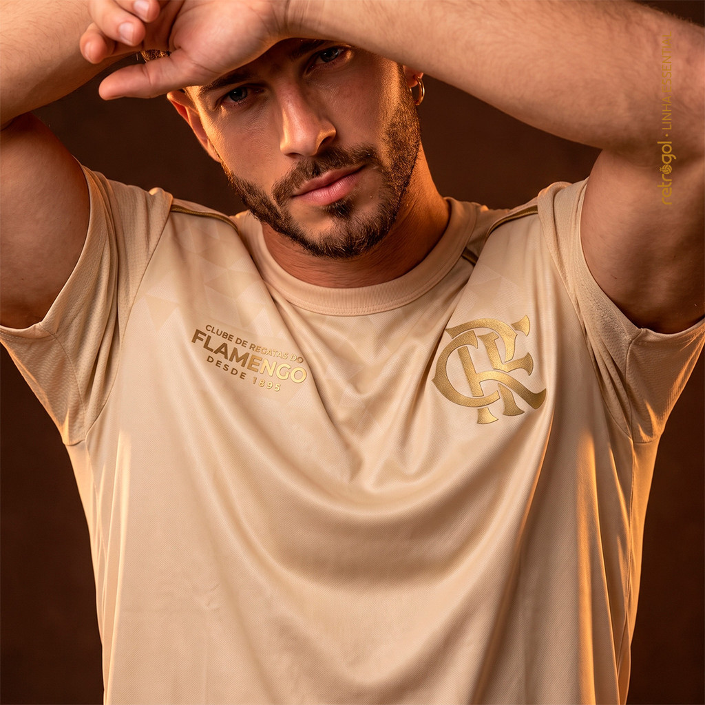 Camisa Flamengo Lifestyle Bege Masculina