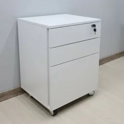 Gaveteiro Arquivo 48,8x64,5cm com Chave e Rodízio ME4148 Branco Branco