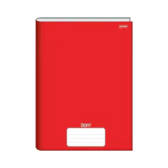 Caderno Universitário Jandaia Brochura Capa Dura 1 Matéria Vermelho