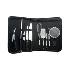 Jogo para Churrasco Fracalanza em Inox com Bolsa de Nylon com 10 Peças
