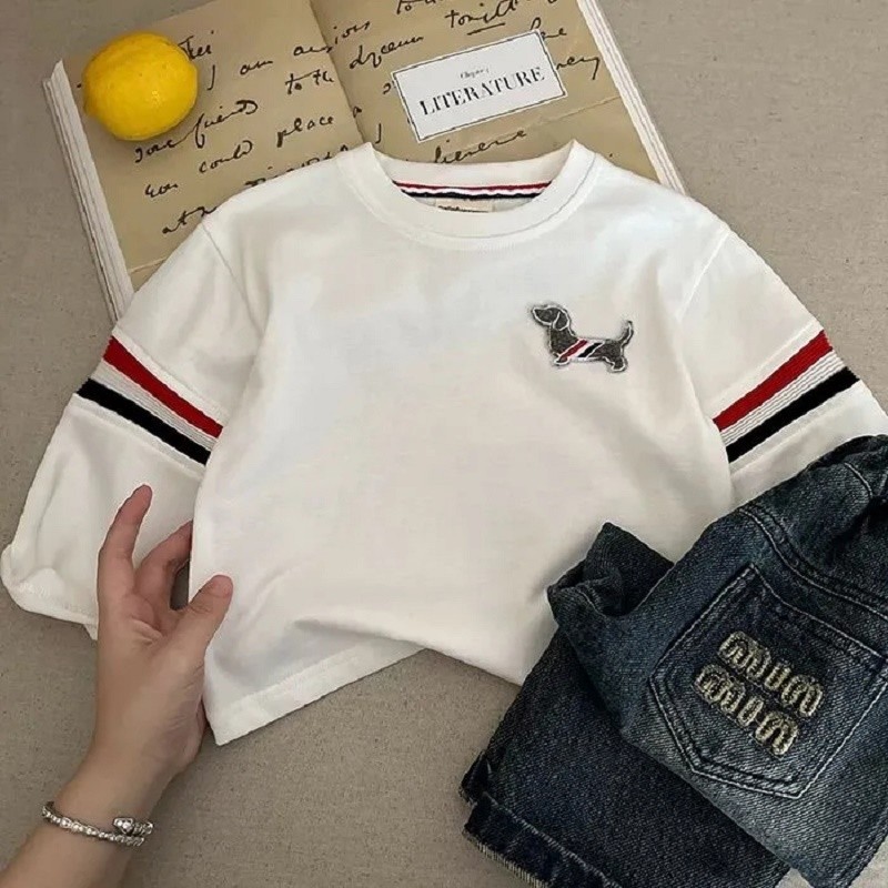 Algodão puro menino bebê manga comprida camiseta primavera outono crianças Street Wear em torno do pescoço topo dos dese