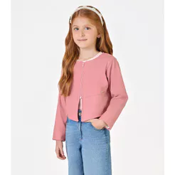 Jaqueta Courino Feminina Infantil Trick Nick Rosa