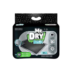 Tapete Higiênico Mr Dry Black com 30 Tapetes