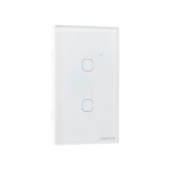 Interruptor Inteligente Wi-Fi Touch 2 teclas Branco EIW 1002 Intelbras