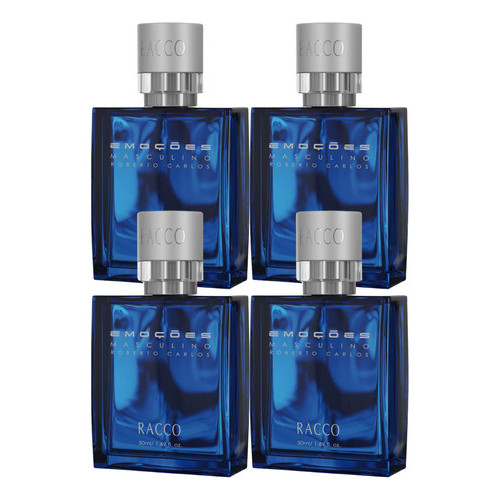 Kit 4 Unid Perfume Masculino Emoções Roberto Carlos Racco