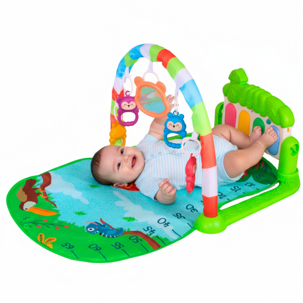 Tapete De Atividades Infantil Verde Safari Piano Musical - Castela Brasil em Oferta na Shopee