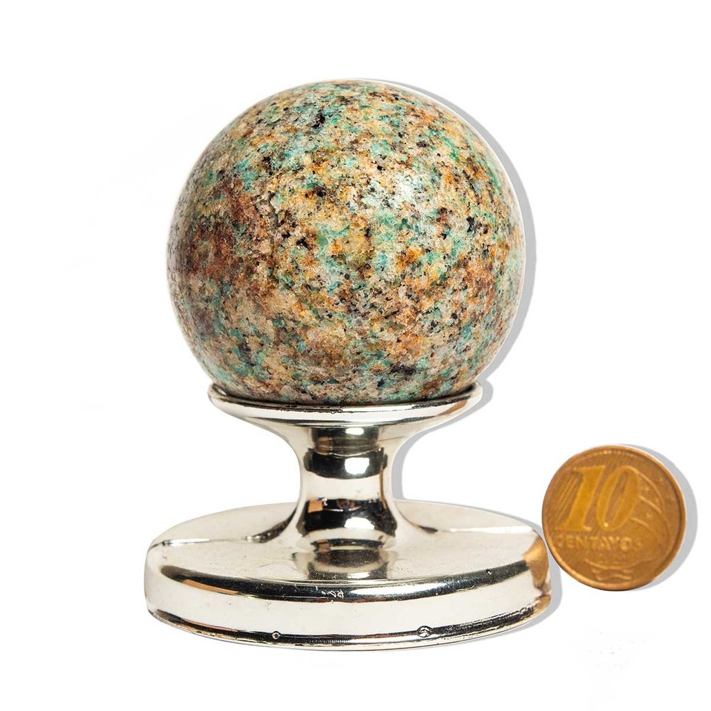 Esfera Amazonita Paraiba Natural 4 a 5cm Média 150g Tipo B