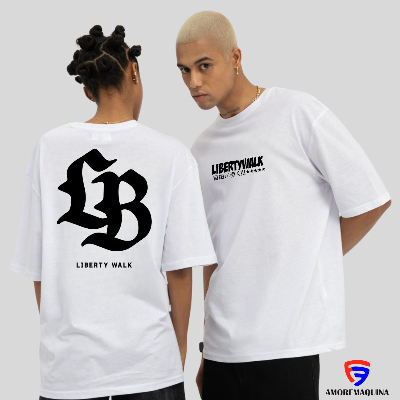 Camiseta Oversized StreetWear LB Estampado Personalizado Academia Lazer