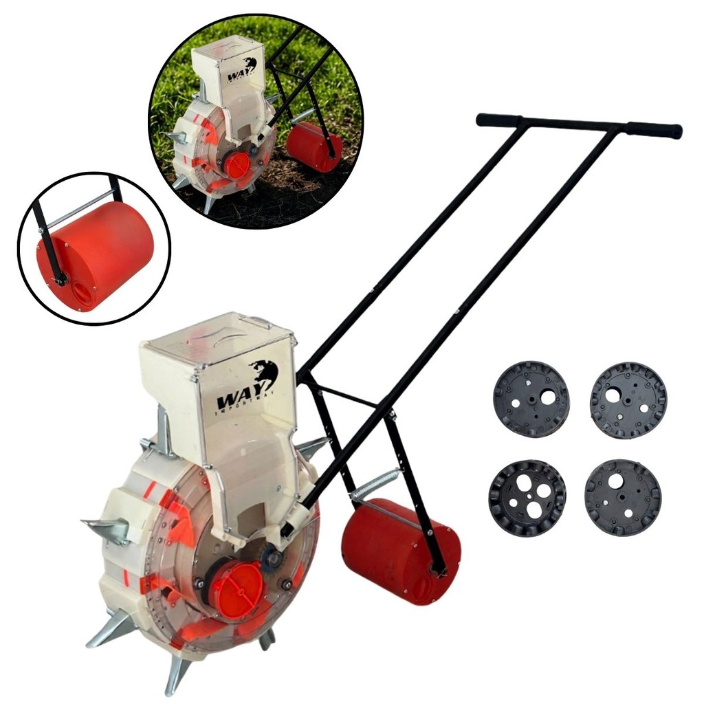 Adubadeira Plantadeira Manual 3kg Portátil Reservatório Único Ideal Para Horta Jardim e Agricultura