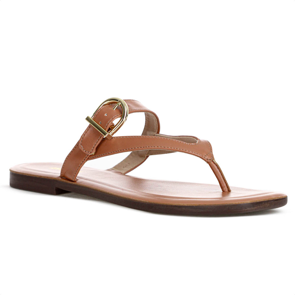 Rasteira Anacapri Fivela Marrom Caramelo - Feminino