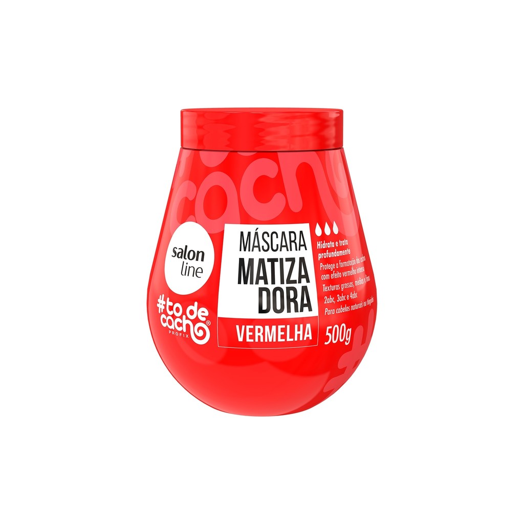 Máscara de Hidratação Matizadora Vermelha #todecacho Salon Line 500g