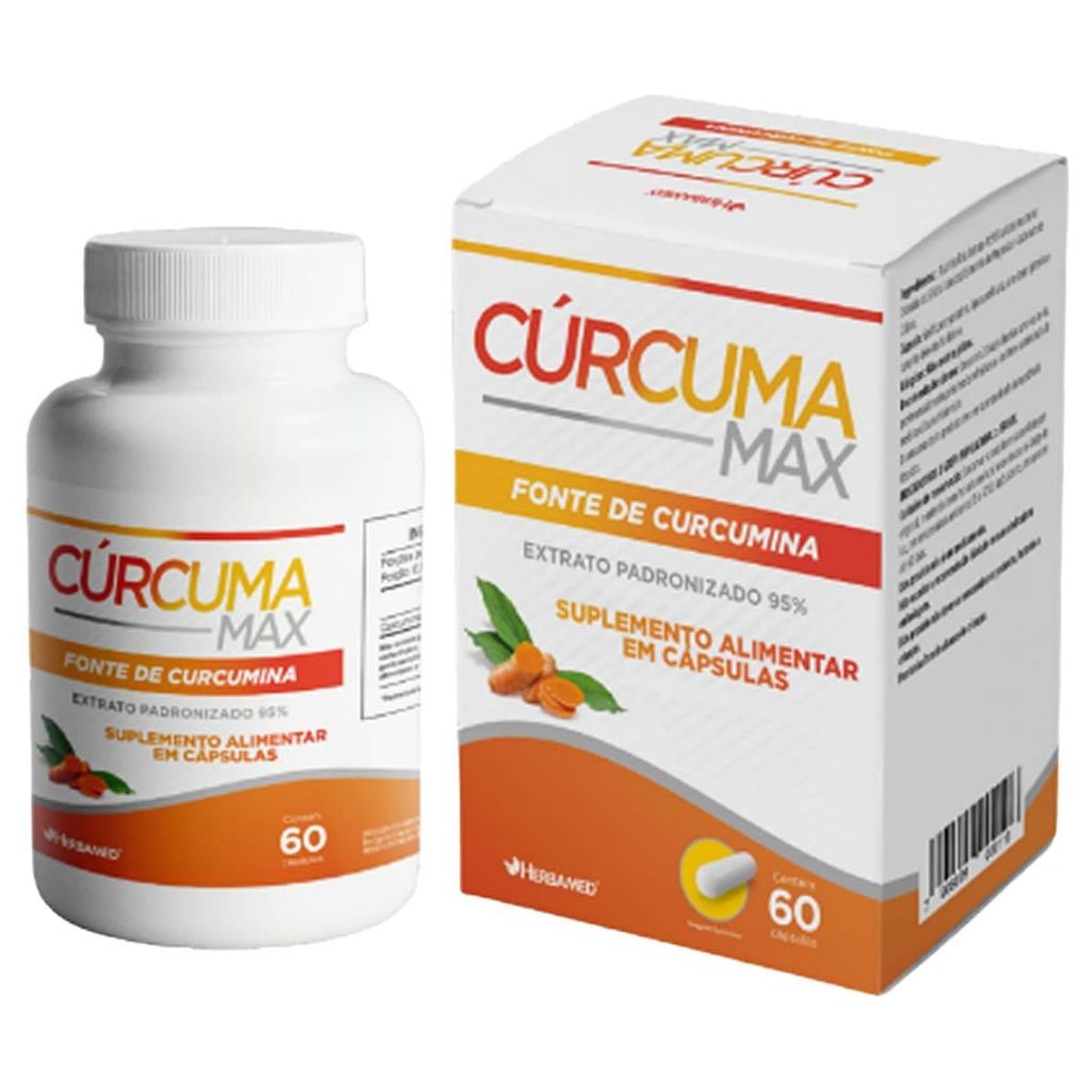 Cúrcuma Max - 60 Cápsulas - Herbamed em Oferta na Shopee