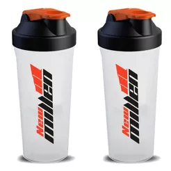 Kit 2X Coqueteleira - 600ml Branca/Laranja - New Millen