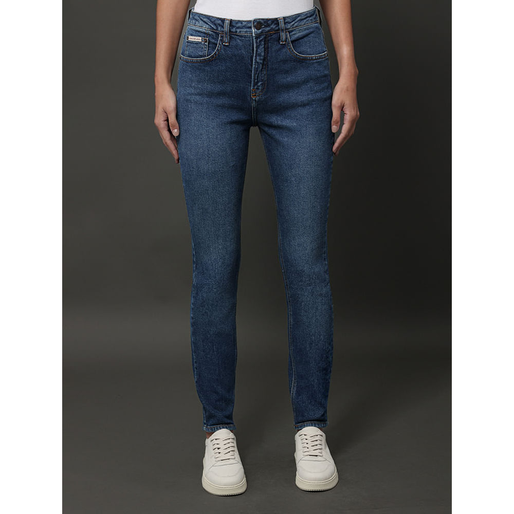 Calça Jeans Feminina Skinny High Rise Calvin Klein Jeans - Azul Médio