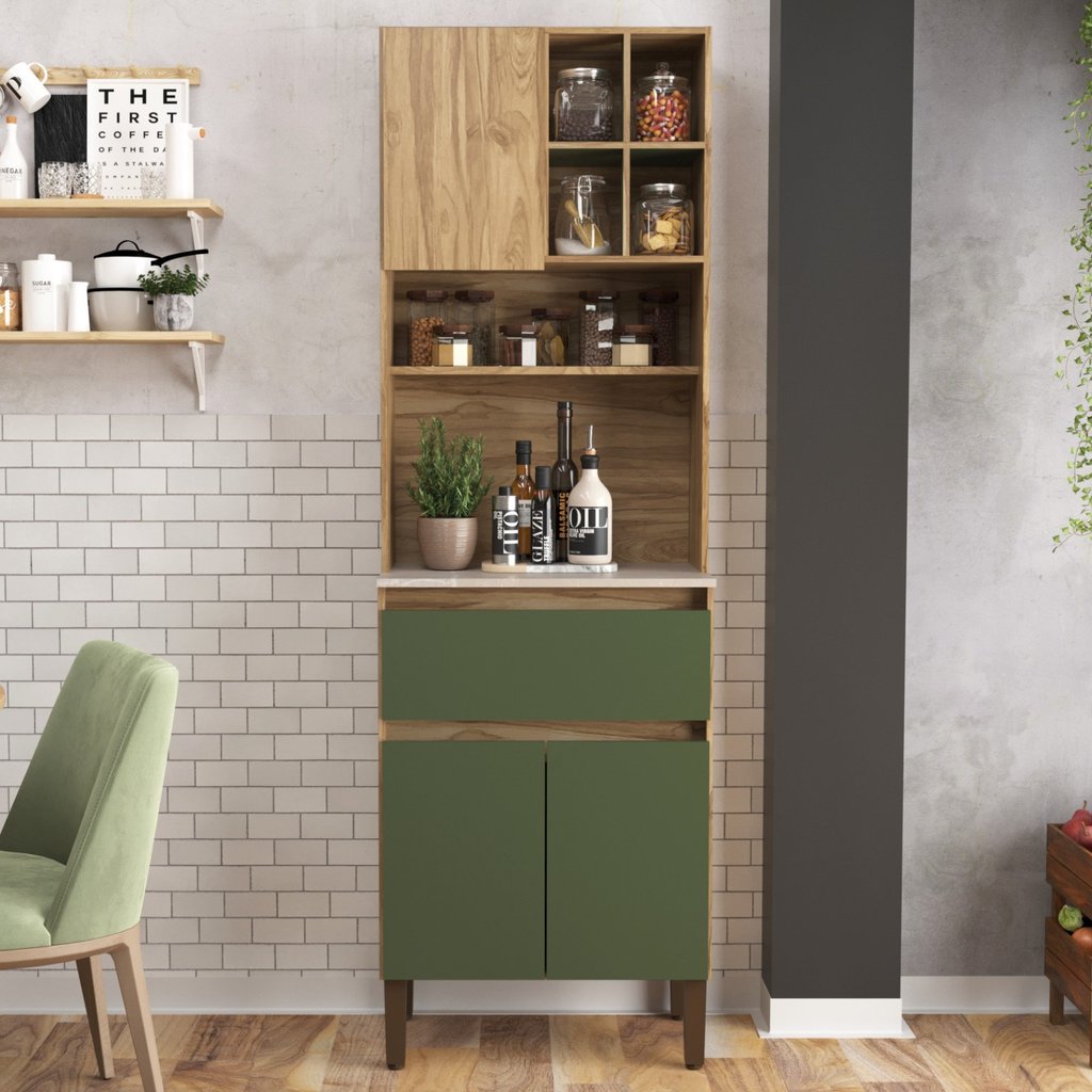 Armário Kit Cozinha com 3 Portas, 1 Gaveta Ac4311 em Oferta na Shopee