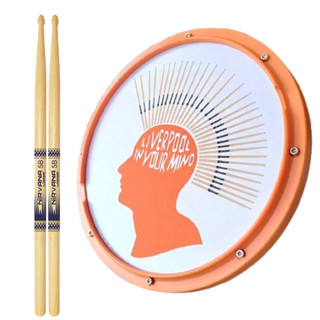 KIT PAD DE ESTUDO PRATICÁVEL BATERIA 12" COM ARO + PAR DE BAQUETA 5B NIRVANA LIVERPOOL