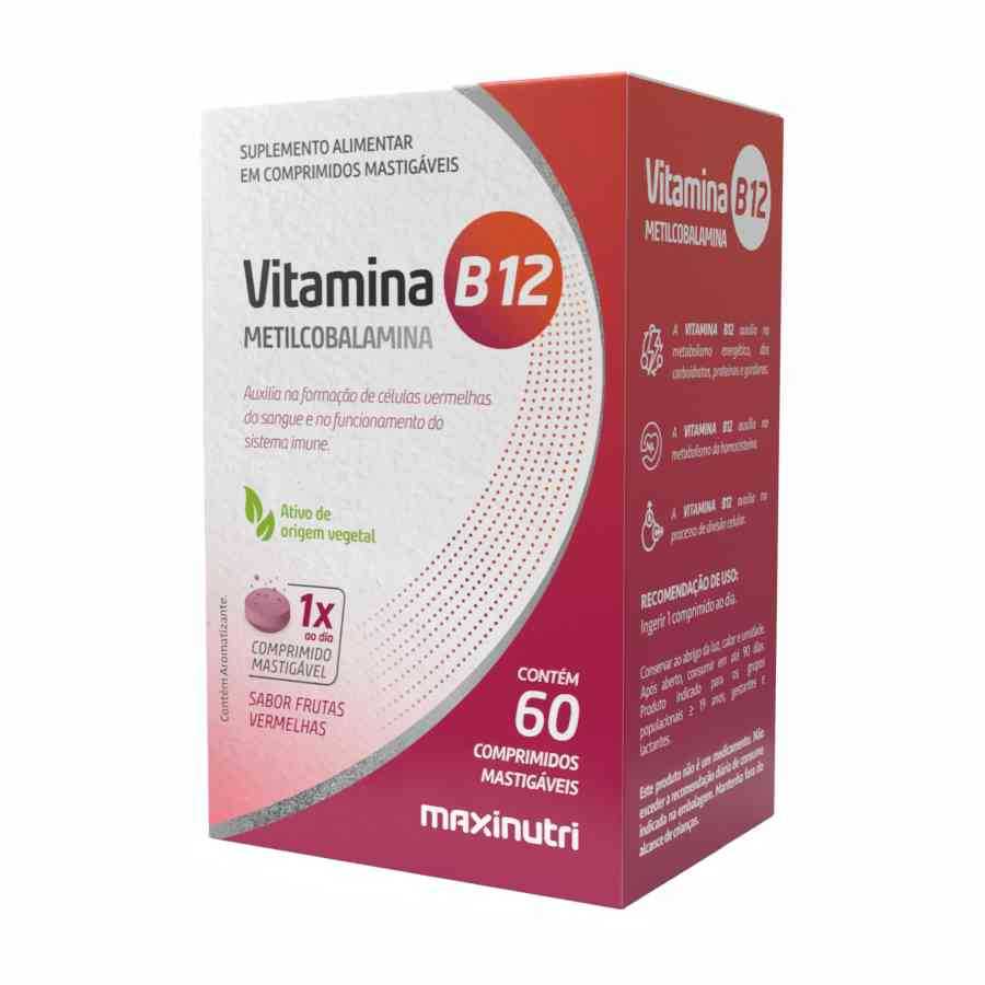 Vitamina B12 Metilcobalamina 60 comprimidos mastigáveis