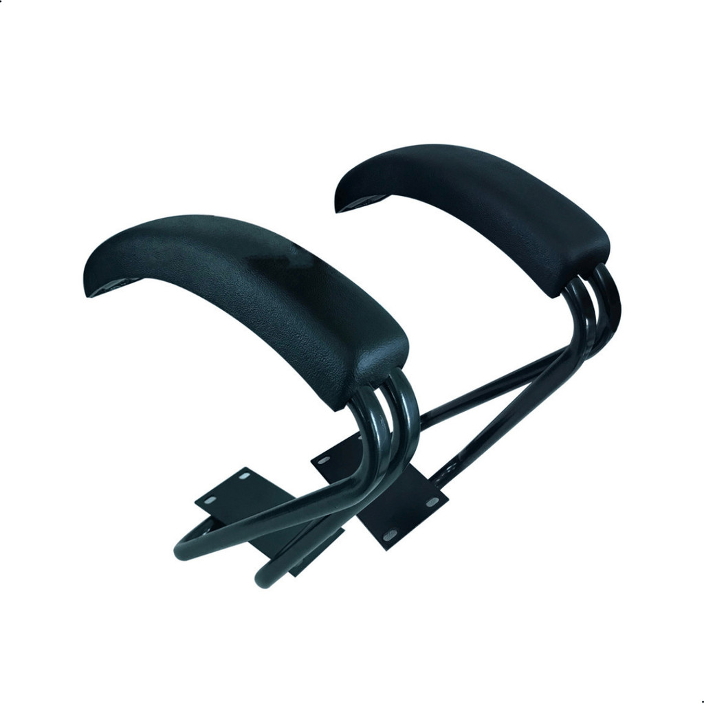 Par de Braço Cronus em PP Preto – Ergonômico e Resistente com Estrutura de Aço
