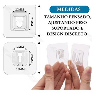 Gancho Adesivo Macho e Fêmea de Parede Reposição Para Prateleira de Banheiro Cozinha Sem …