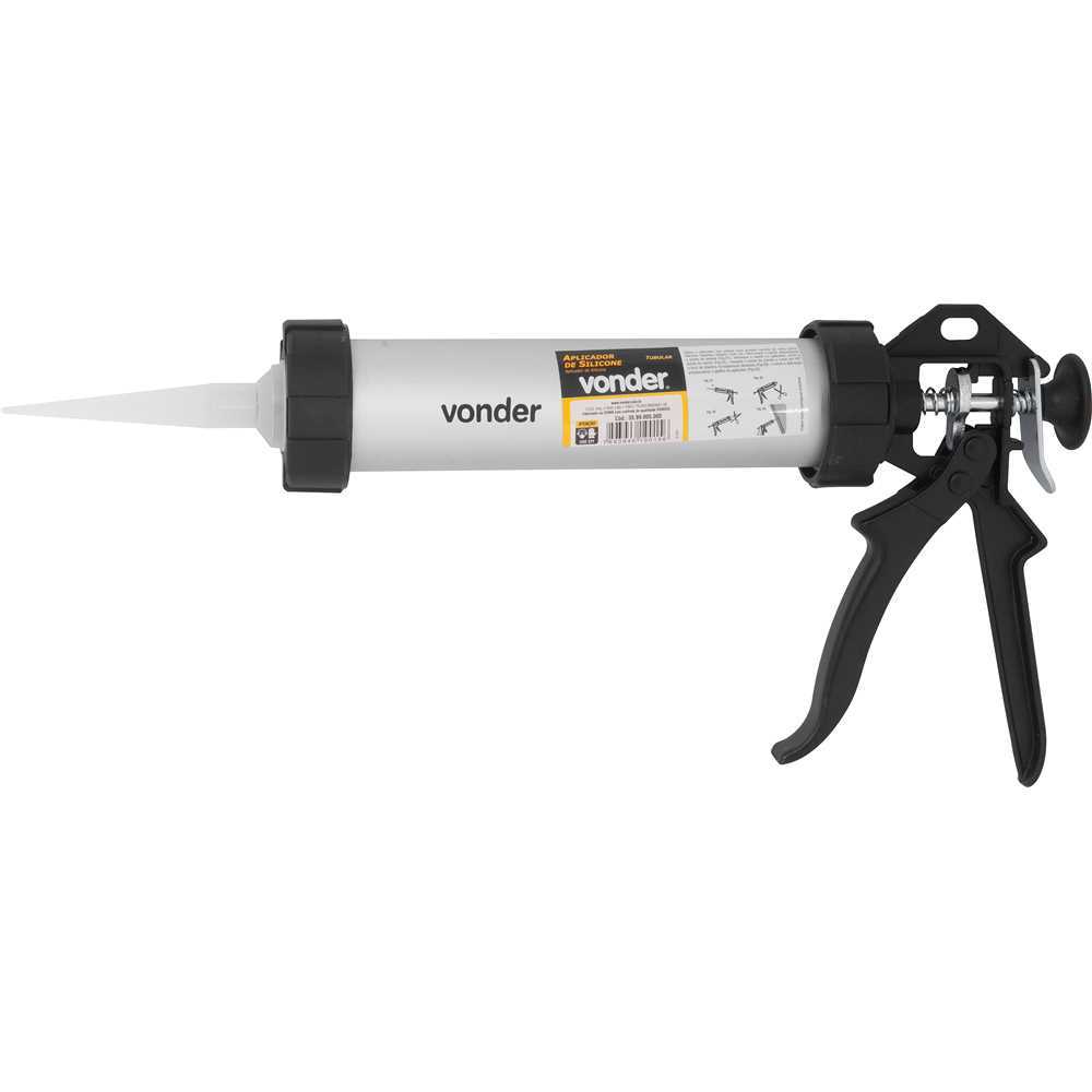 Aplicador De Silicone Tubular 400 ml Alumínio Vonder em Oferta na Shopee