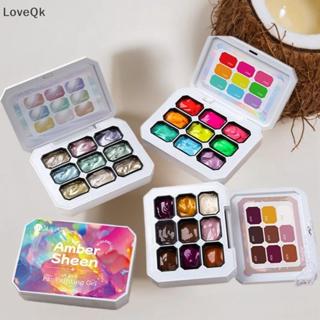 LoveQk Paleta De Gel De Pintura Gradiente De 9 Cores Com Esponja De 50/100 Peças Clipe De Pinça Conjunto De Esmalte Ombr em Oferta na Shopee