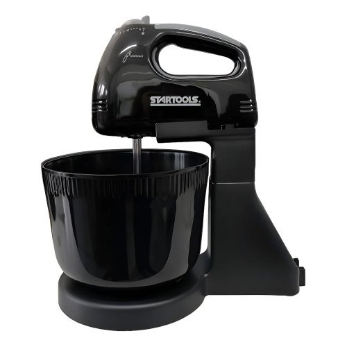 Batedeira Elétrica Profissional 220V 127V Com Tigela Inox 2 Litros Multifunção Preto