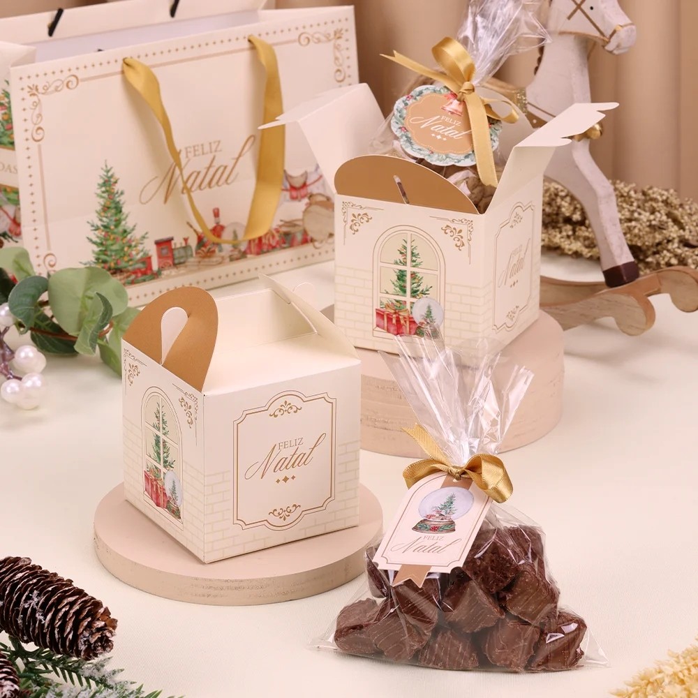 50 CAIXAS LEMBRANCINHA NATAL 9X9X9CM CANDURA 5270 ( JANGO NATAL 2025 )