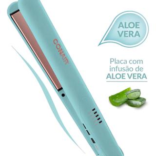 Prancha de Cabelo Conair Infusion Aloe Vera  210 °C 5 Temperaturas Bivolt Azul-Celeste – CS221AVDBR em Oferta na Shopee