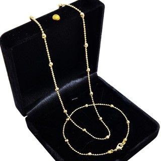 Colar Choker E Pulseira De Bolinhas Banho De Ouro 4836