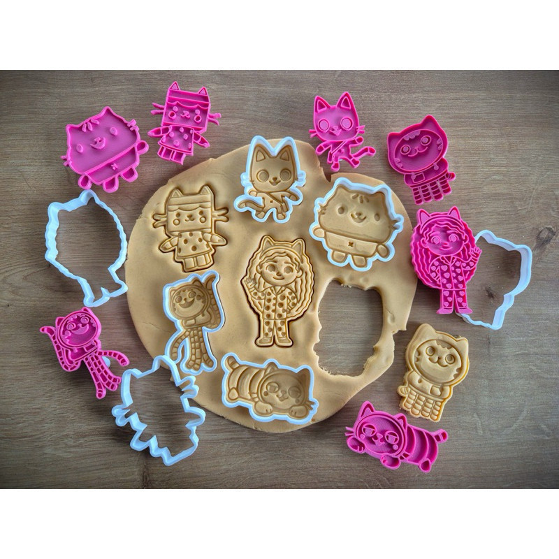 Cortador de biscoito tema Gabby para cortadores massinha massa biscoito pasta americana biscuit