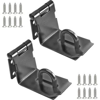 Conjunto de 2 Fechos de Segurança em Ângulo Reto, Aço Inoxidável, 90 Graus, para Portas de Correr/Deslizantes/De Celeiro